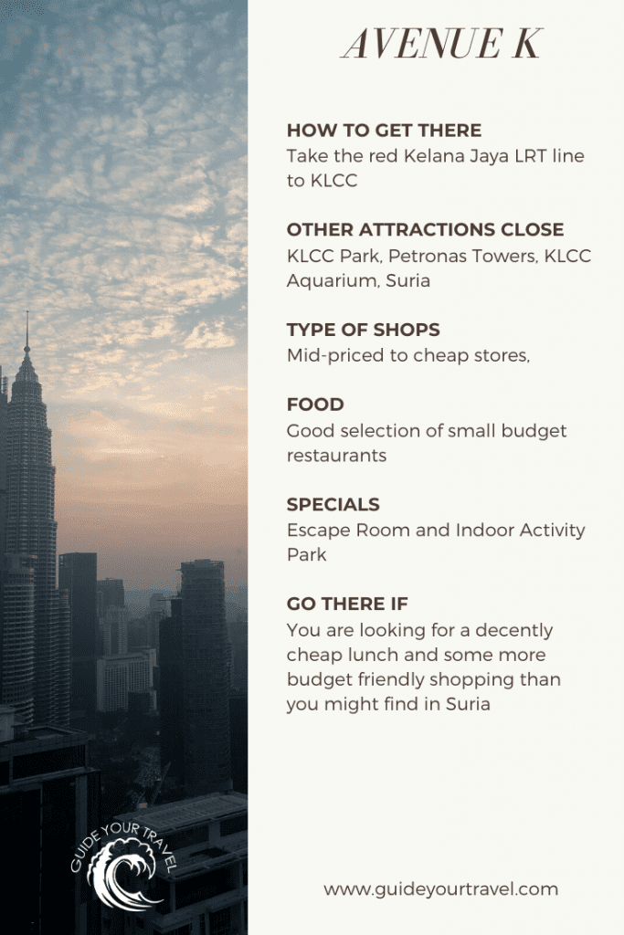 klcc tourist privilege