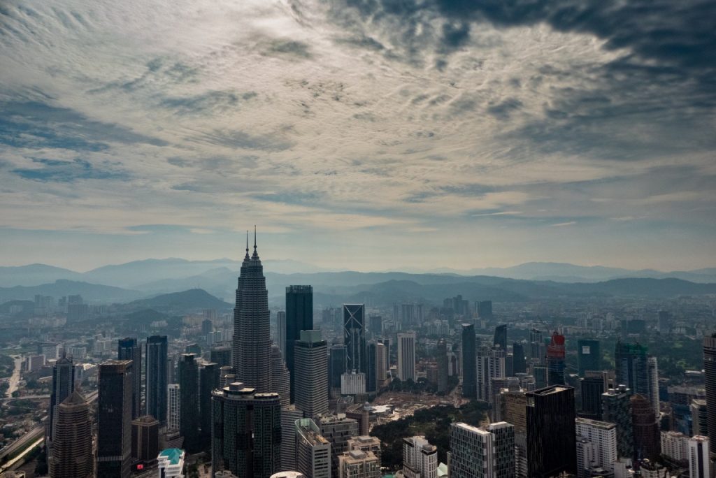 kl tower view of skyline of kuala lumpur