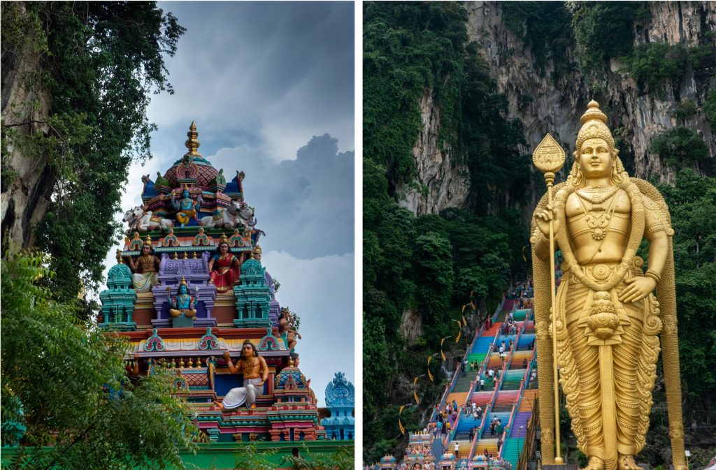 Kuala Lumpur statue rainbow stairs