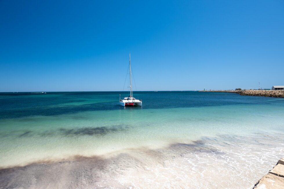 Bathers Beach catamaran Australia Blue water 