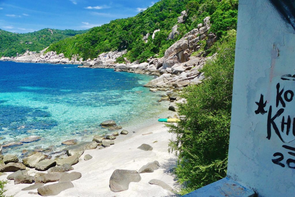 blue waters at the beach in thailand