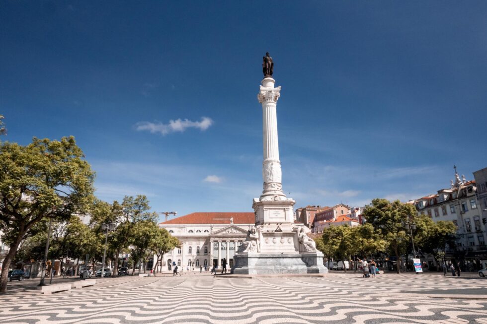 Lisbon Rossio square to be visited on a 4 day itinerary trip