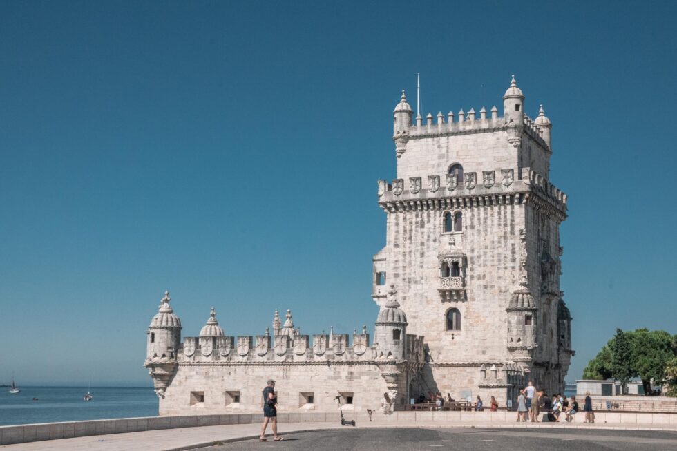 tower of belem lisbon blue sky