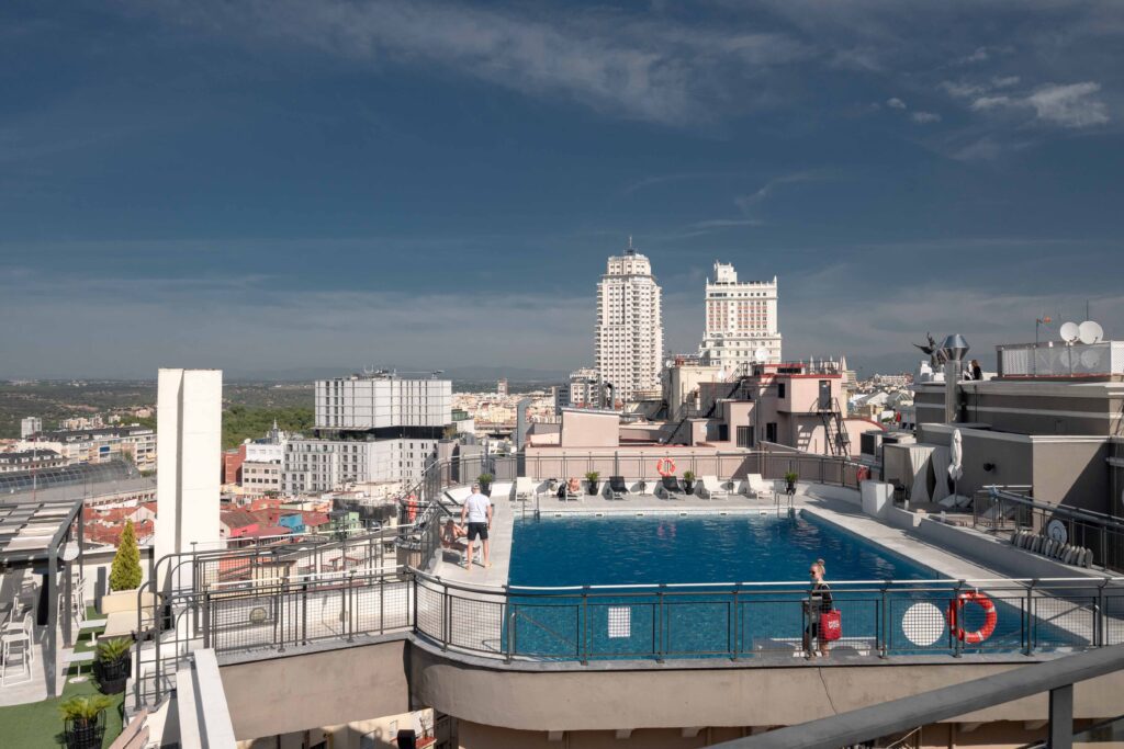 Madrid rooftop pool view best