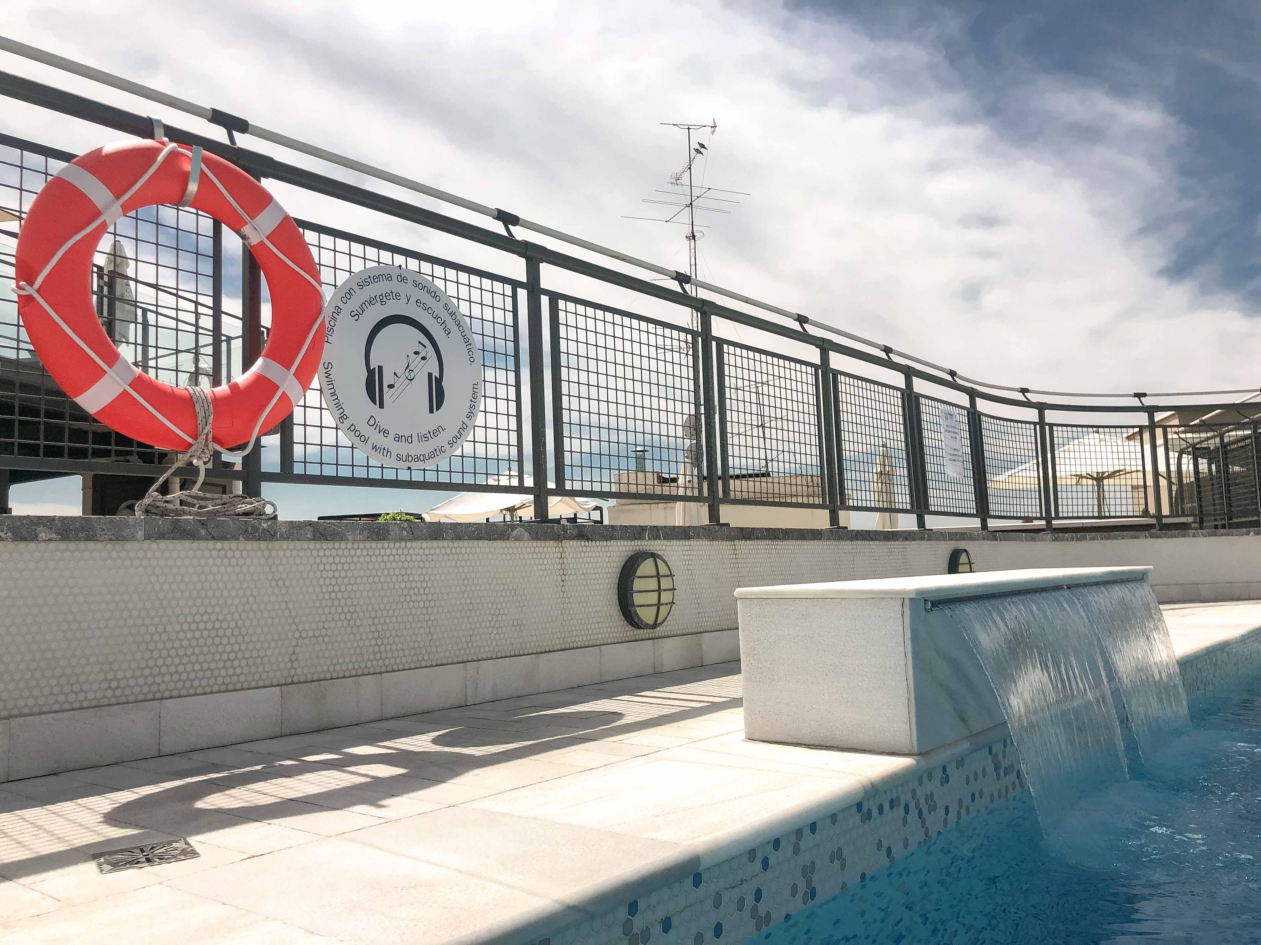 Emperador Hotel Madrid rooftop pool beach club underwater music