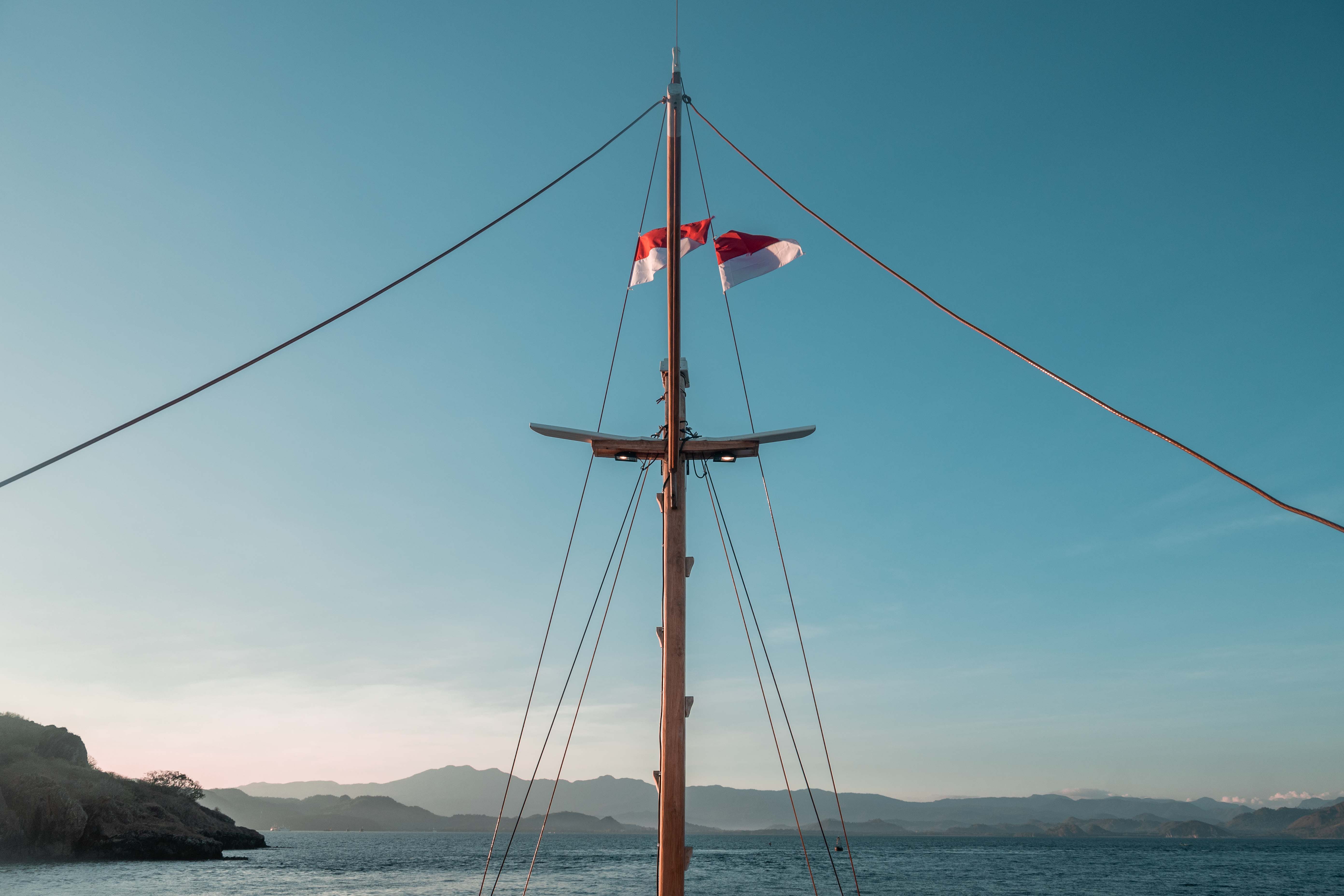 Indonesia flag Phinisi boat tour Labuan Bajo