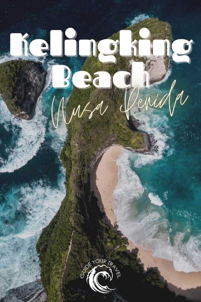 Kelingking beach Nusa Penida Indonesia drone shot