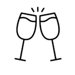 Drinks glasses cheers icon guide your travel