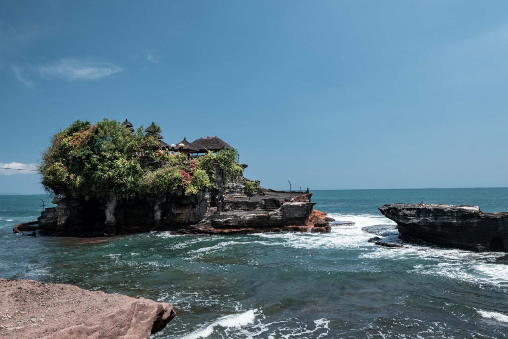 Tanah Lot Temple Bali tourist attraction ocean rock