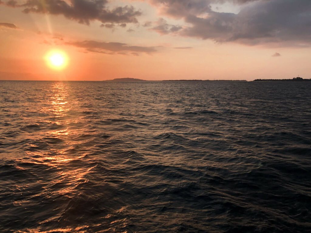 Jiggy Boat Party Gili Trawangan sunset over the gili islands in indonesia ocean