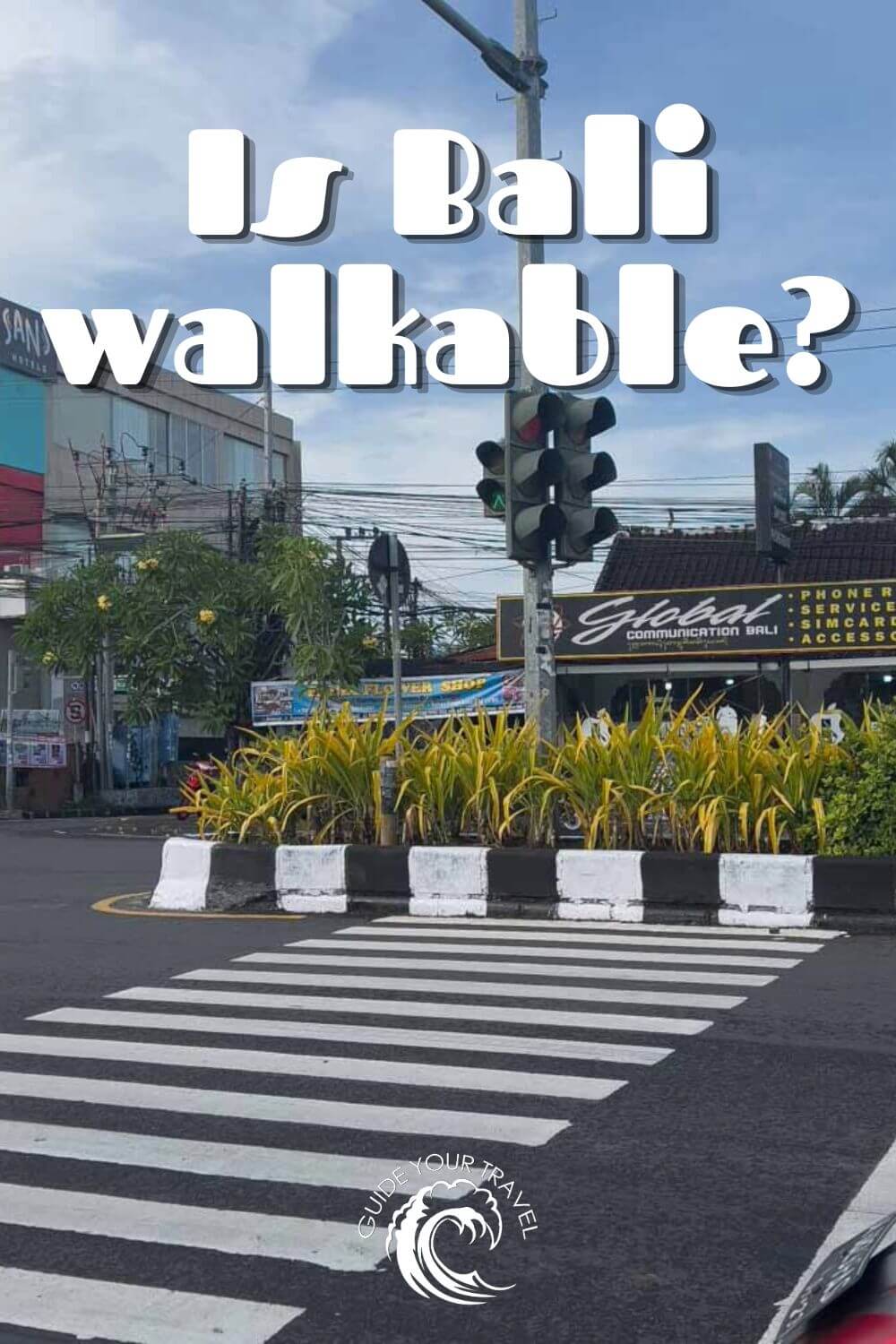 bali walkable sidewalks crossing the road zebra crossing sunset road