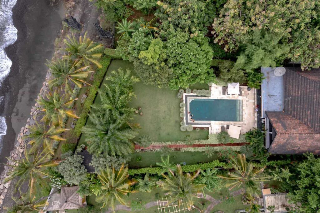 villa drone shot lovina