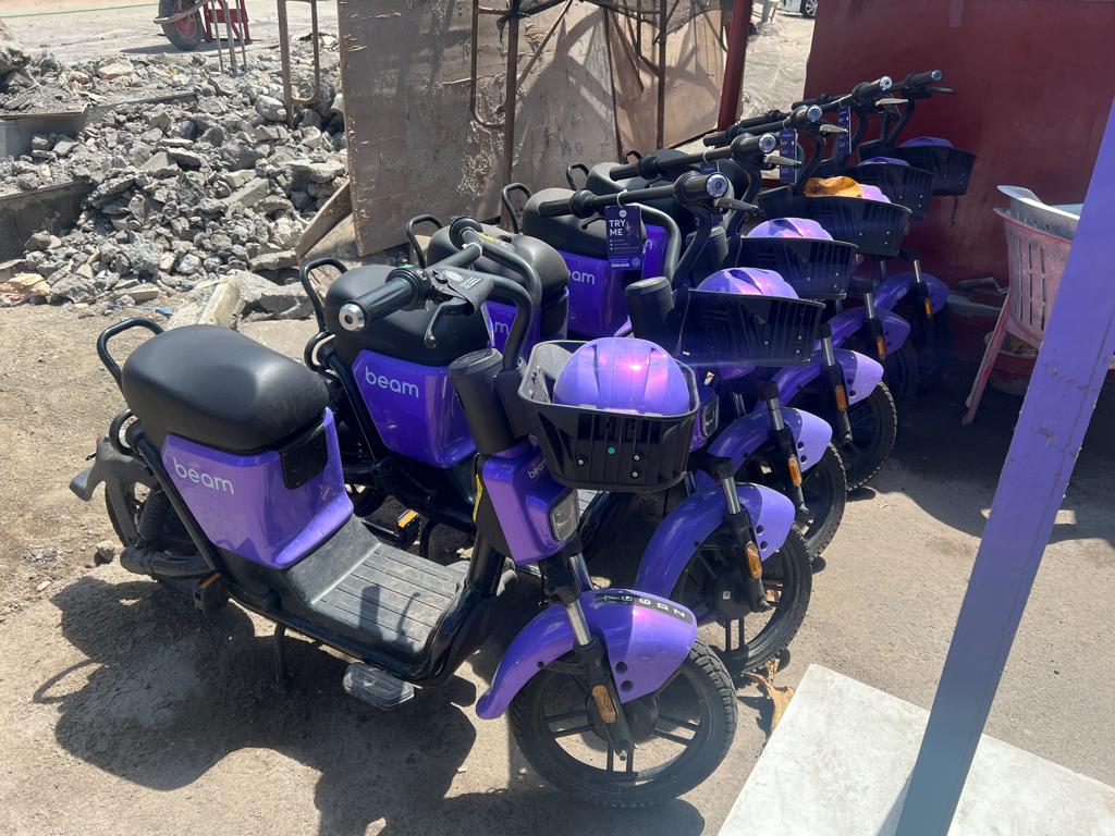 purple beam e scooters in seminyak