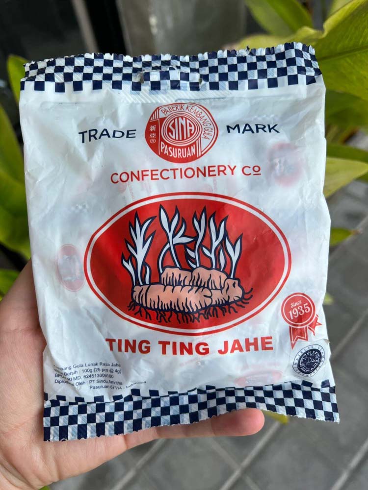 ting ting ginger confectionary candy Chinese in bali