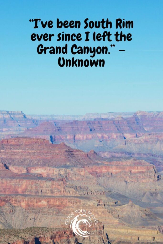 view of the Grand Canyon with blue sky 