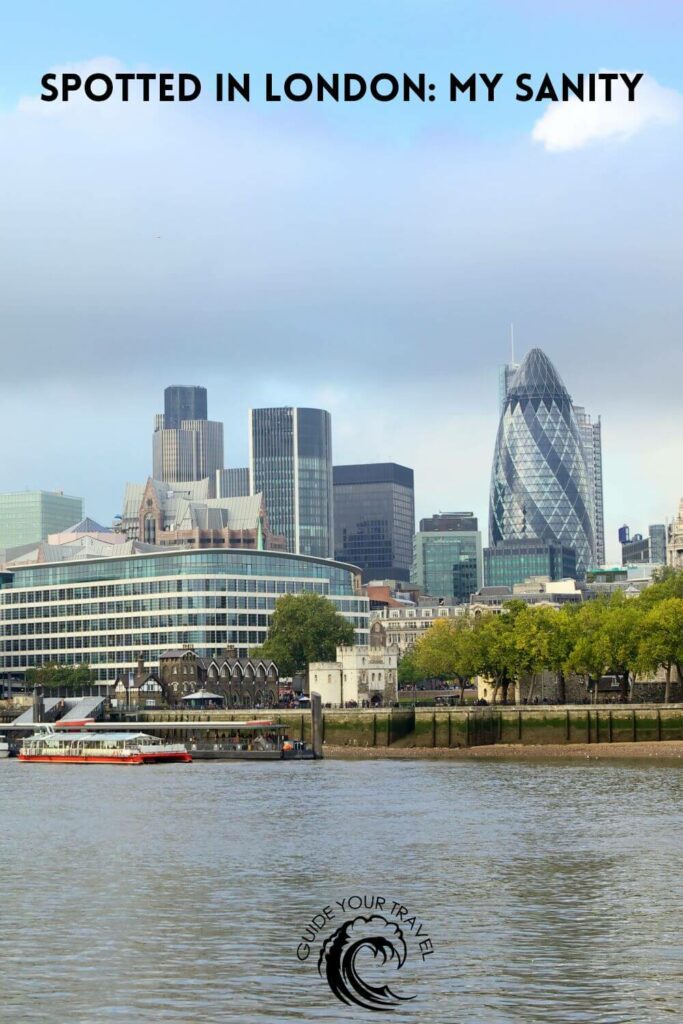 view of the London business centre with buildings from the river