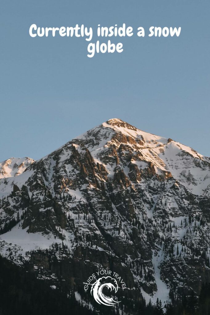 view of a snow-covered mountain in Colorado