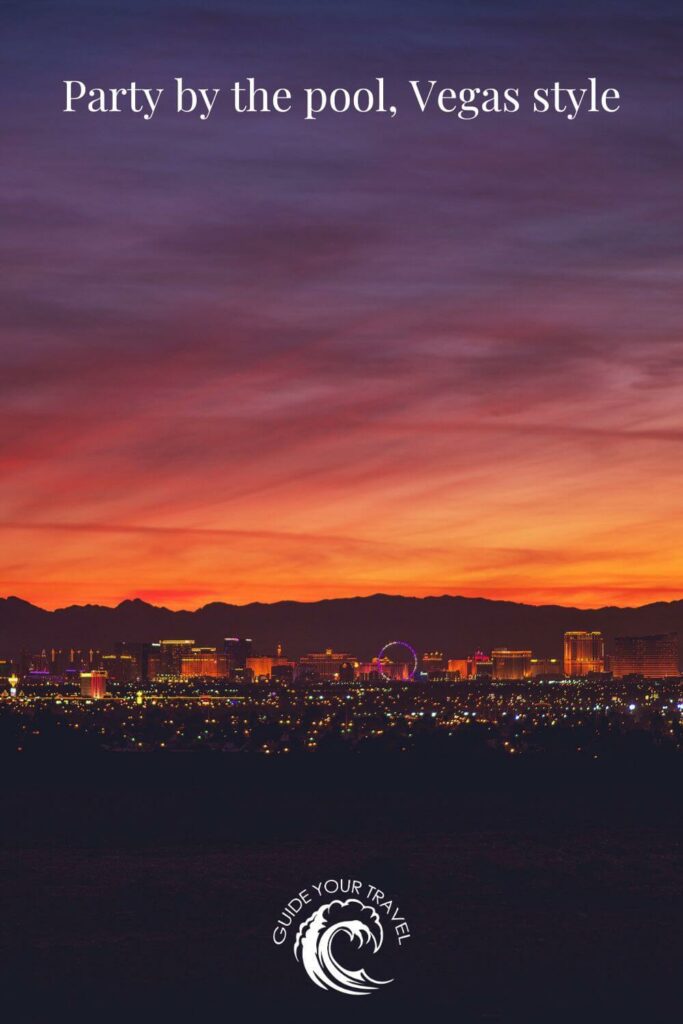 Panoramic view of Las Vegas at dusk and quotes and instagram captions