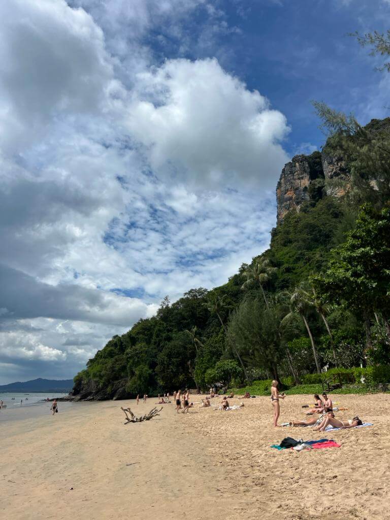 beach ao nang blue sky white sand