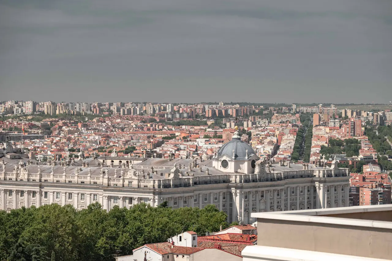 Rooftop view Royal Palace Madrid