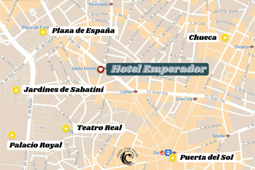 Madrid Map Gran Via