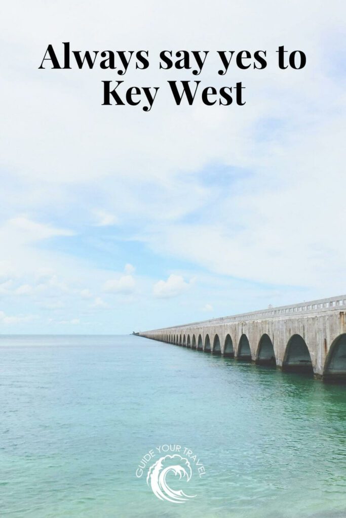 Long bridge spans across clear waters. Key West Instagram captions and quotes