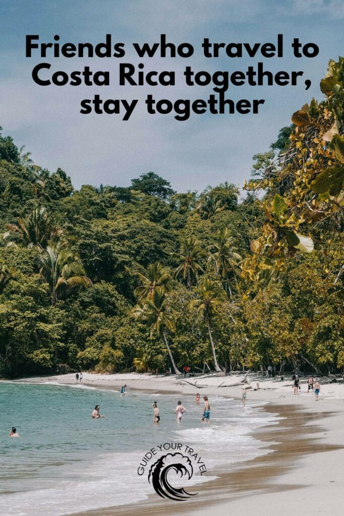 Sandy beach with tropical forest backdrop Costa Rica Instagram captions and quotes