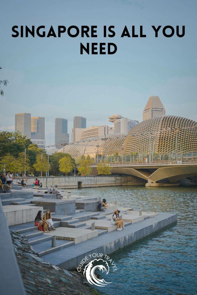 People relaxing by the waterfront perfect for Singapore instagram captions and quotes.