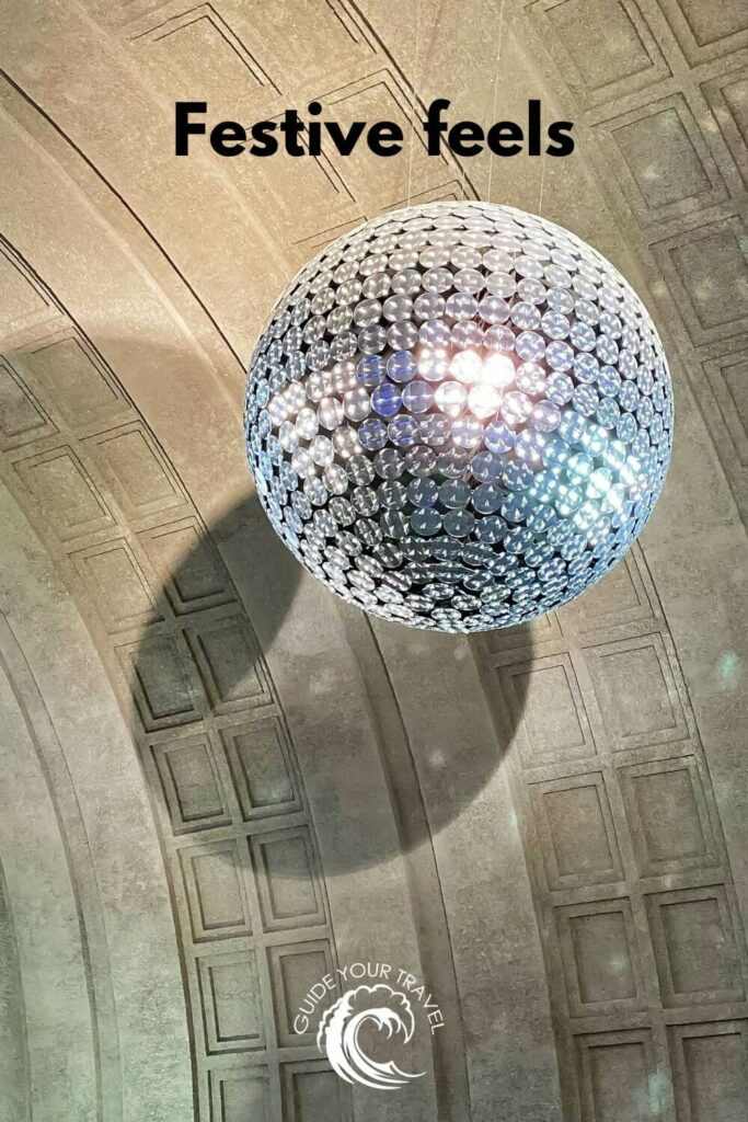 A close-up of a disco ball with the best two-word instagram captions