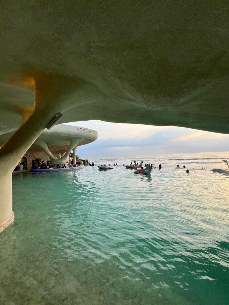 luna beach club vip cave pool sunset