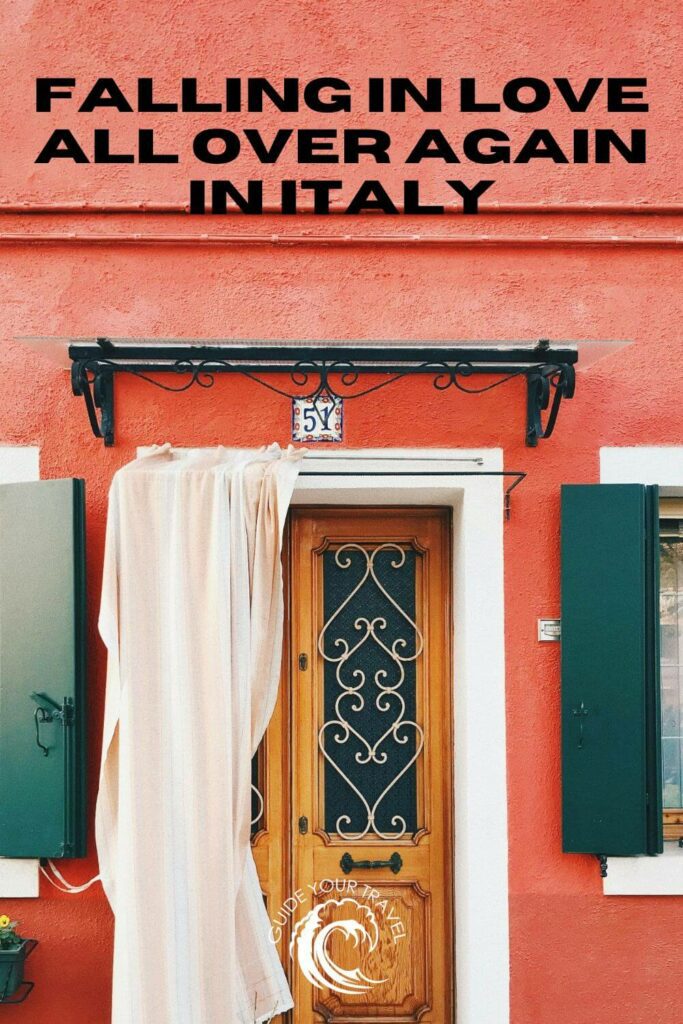 A wooden door with green shutters perfect for Italy Instagram Captions and Quotes