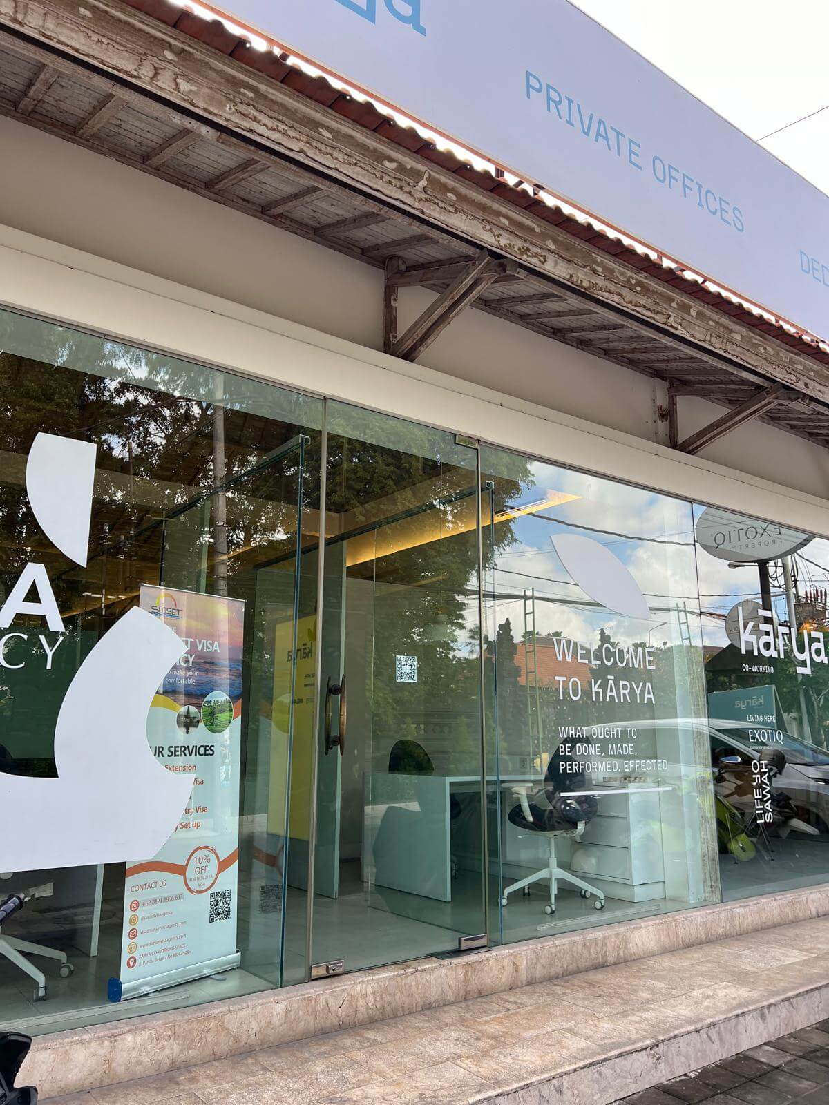 karya coworking canggu office from outside