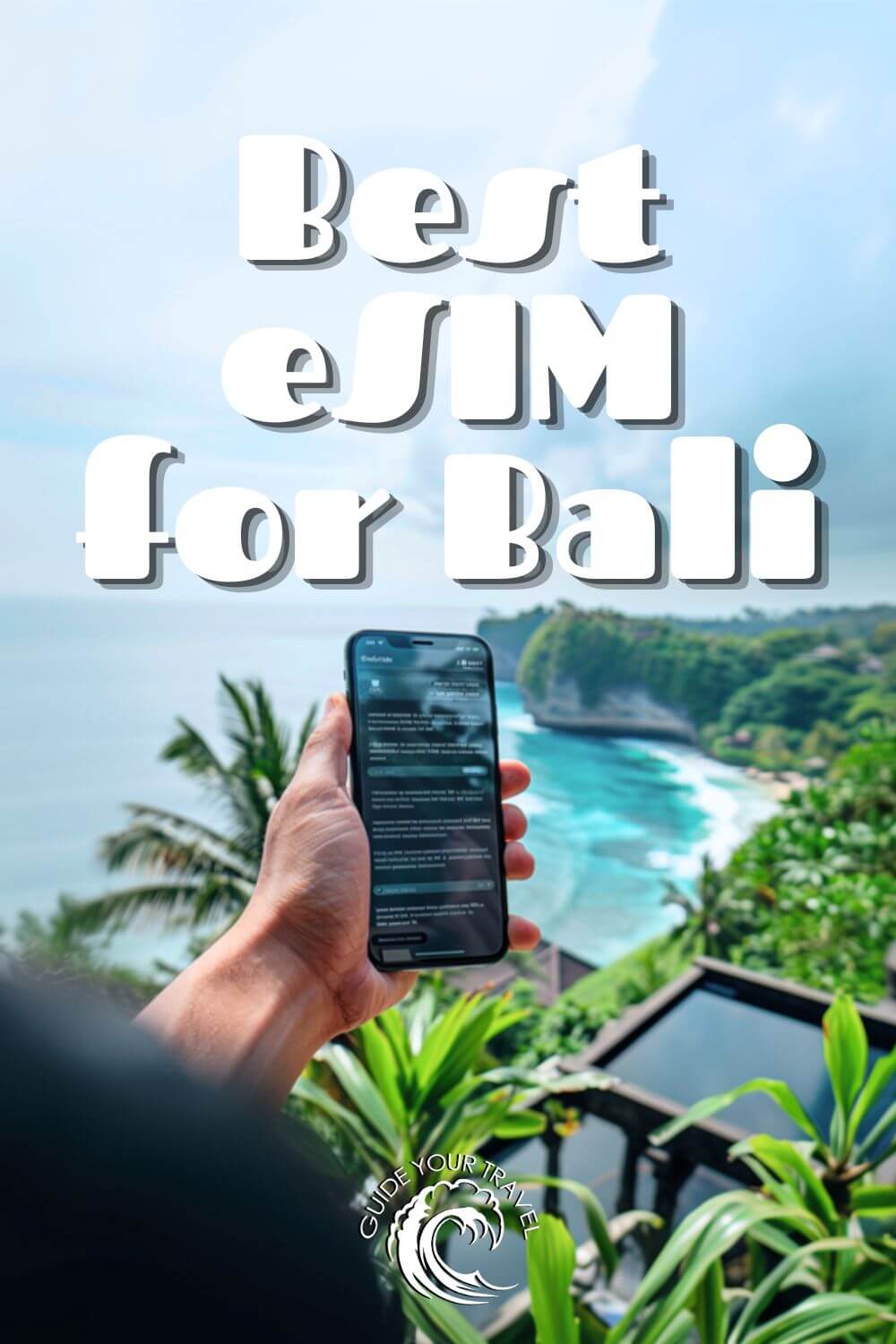 Best eSIM for Bali in Indonesia hand holding phone