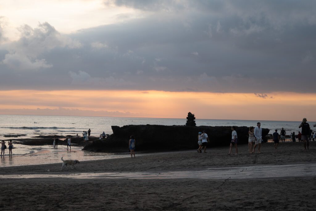 sunset at batu bolong beach making canggu worth visiting