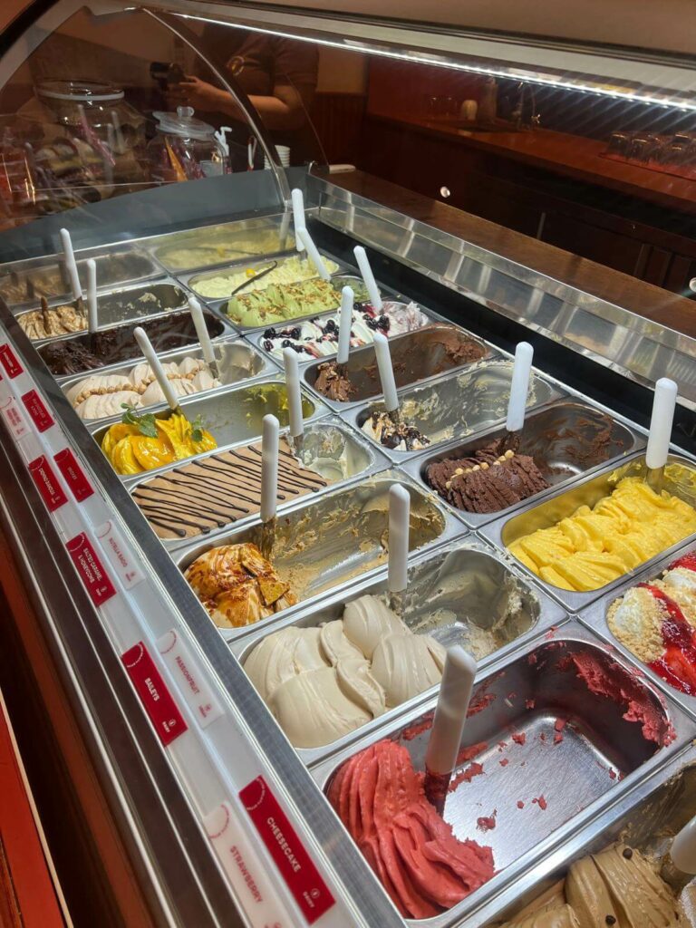 ice cream flavours at ettore gelato in pererenan