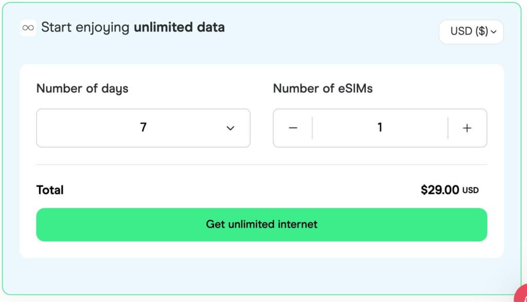 holafly esim for thailand prices for unlimited internet