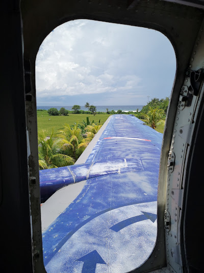 keramas aero park ocean view from plane