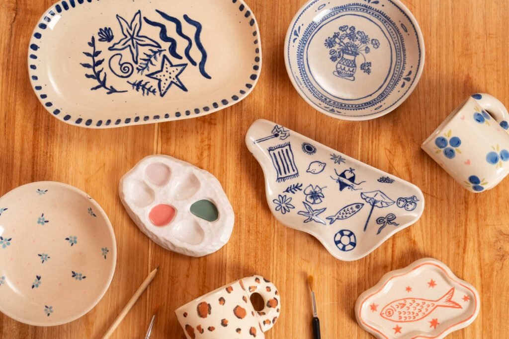 klay bar bali ceramic painting birthday party